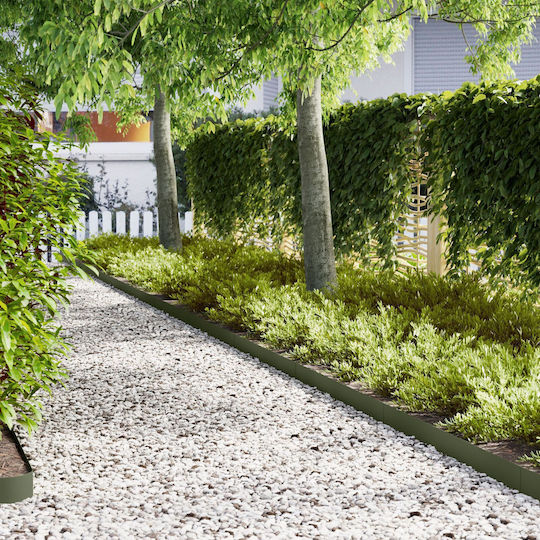 Vidaxl Gard Fences 30 Bucăți Verde Măsliniu 100x0.5x15 cm Oțel Măsliniu