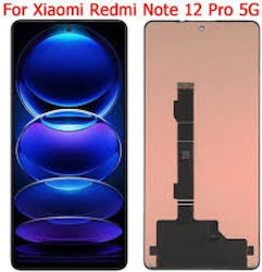 Screen Xiaomi Redmi Note with Frame for Xiaomi Redmi Note 12 Pro 5G, Note 12 Pro+ Plus 5G, Poco X5 Pro 5G (Black)