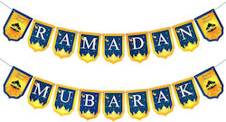 Banner Ramadan Mubarak Albastru-auriu Decorațiuni pentru Acasă Ramadan