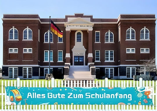 Blue Banner In German Back To School Decoration 274 X 36 Cm