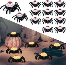 Set 12 Led Spider-shaped Candles Halloween Decoration