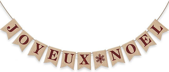 Vintage Style Merry Christmas Banner French Christmas Decoration 2m