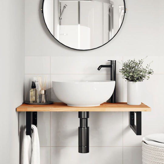 vidaXL Waschtisch ohne Waschbecken L80xB40xH17cm Braun