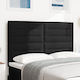 vidaXL Fabric Bed Headboard Black 144x128cm