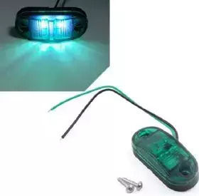 Led Φώτα Όγκου Φορτηγών Ip66 Πράσινο 12v