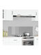 vidaXL Rectangular Glass Back in Light Gray 120x40x0.6cm 42001307