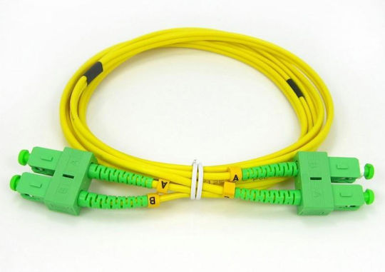 Emtex Cablu De Fibră Optică SC/APC-SC/APC 5m Galben
