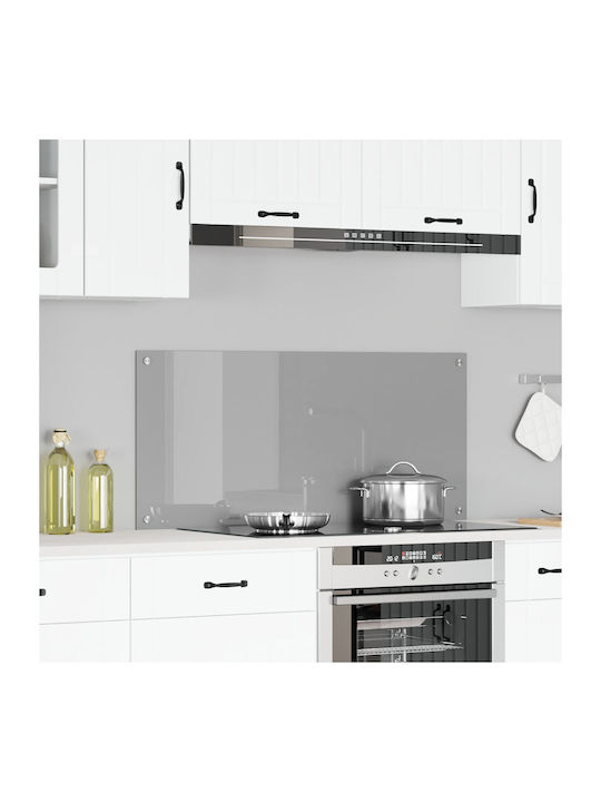 vidaXL Spătar Rectangular din Sticlă Gri Deschis 110x50x0.6cm 42001305