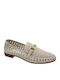 Leather Women's Moccasins in White Color