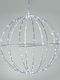 Aca "20cm Silver Ball" 96 Mini LED Lights CW Silver Copper Wire Adapter 4.5VDC IP44 3m Transparent Cable