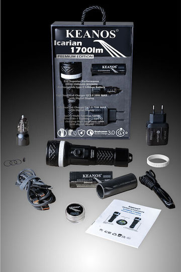 Diving Safety Light LED with Brightness 1700lm for Maximum Depth 150m