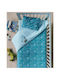 Kentia Retile Baby Sheets Set Cradle Cotton Petrol 70x120cm 2pcs