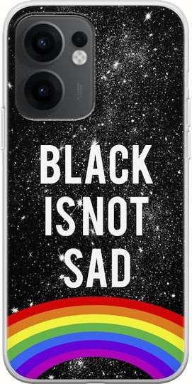 Black Is Not Sad Oppo Reno 13 F 5G Flexible TPU Transparent Silicone