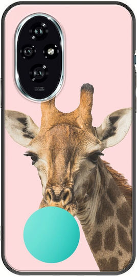 Bubblegum Giraffe Honor 200 5g Black TPU Black Silicone