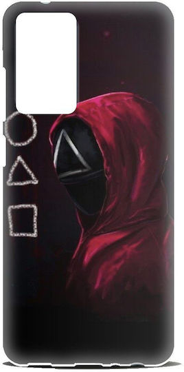 Силиконов калъф Squid Game за Samsung Galaxy A52s A52 5g A52 4g Черно-червен