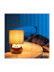 Relaxdays Material Textil Lampă de masă pentru Soclu E14 cu Abajur Gri și Bază
