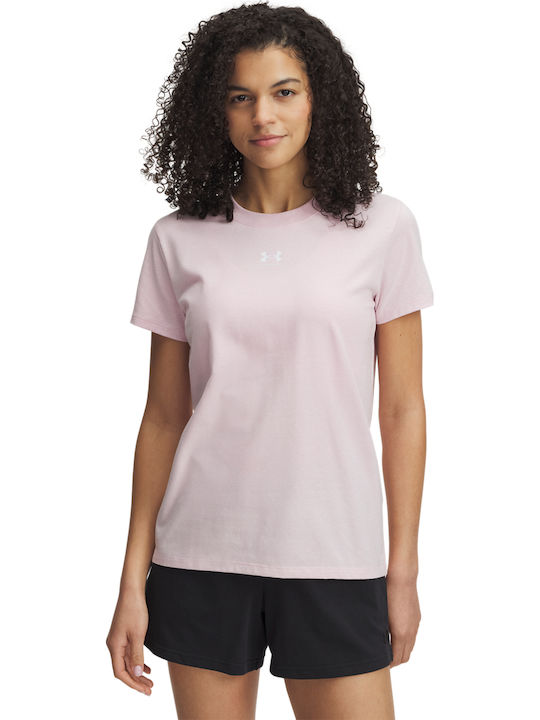 Under Armour Core Ss Damen Sportlich T-Shirt Pink