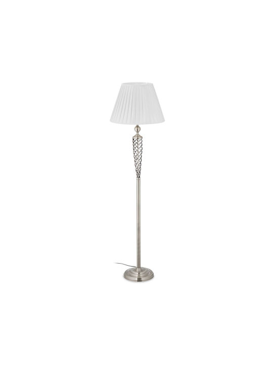 Relaxdays Vintage Lampa de podea Î157cm. cu Soclu pentru Bec E27 Alb