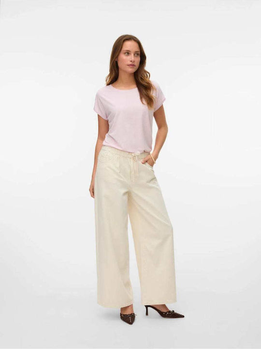 Vero Moda Lava Γυναικείο T-shirt Ριγέ Ροζ