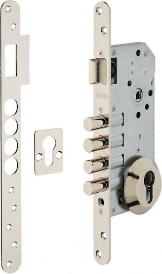 Thirard 00094528 Cylinder Recessed Lock 50 X 85 Nickel Rosette