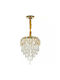 Chandelier with Crystals LED Gold 30cm 4254-r30gd-elbulgaria