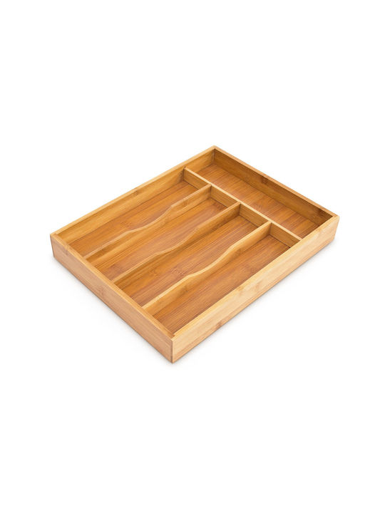 Relaxdays Wooden Drawer Cutlery Tray 34x25.5x4.5cm