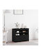 Мебели за съхранение дървен Black Oak 81x37x67см