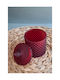 Glass Sweet Jar with Lid Red 8.5x14cm