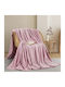 Adam Home Fleece Decke Halbdoppelt 180x240cm Rosa
