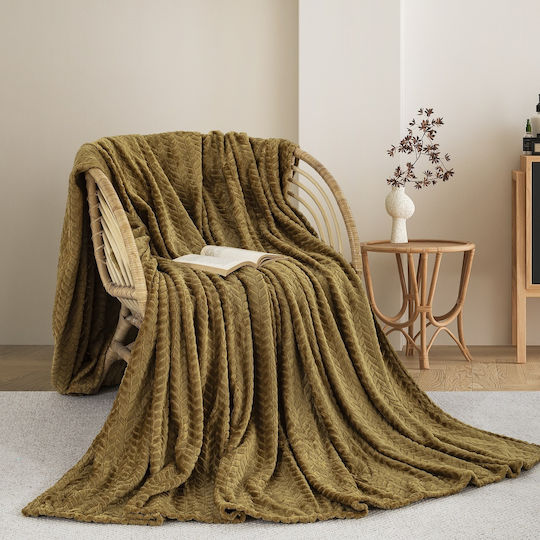 Adam Home Honey Decke Fleece Halbdoppelt 180x240cm Honey Gold