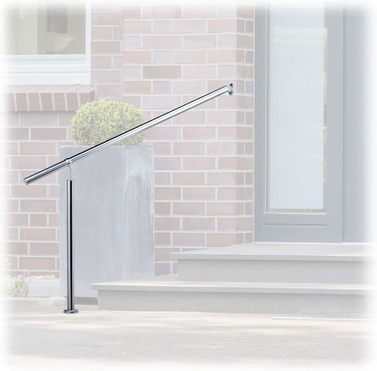 Stainless Steel Balustrade Relaxdays Silver H 80 Cm L 150 Cm