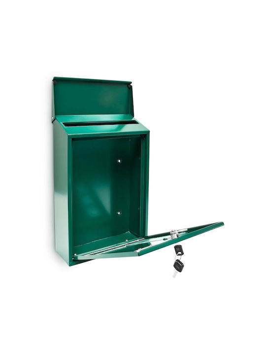 Relaxdays Cutie Poștală pentru Exterior Metalic în Culoarea Verde 40x25x10cm