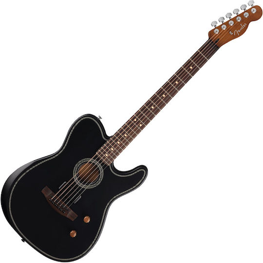 Fender Semi-acustic Chitară Acoustasonic Standard Tele Negru