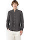 Langärmlig Leinen Hemd Dark Grey
