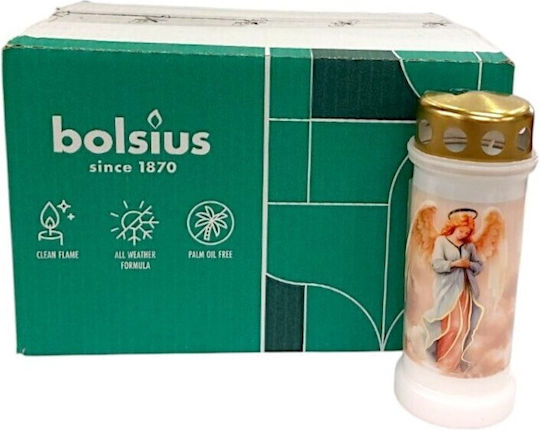 Bolsius Langzeitkerze 4 Tage Engel Deckel Box 12 Stück
