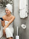 Relaxdays Kunststoff Badezimmer Toilettenbürste Weiß