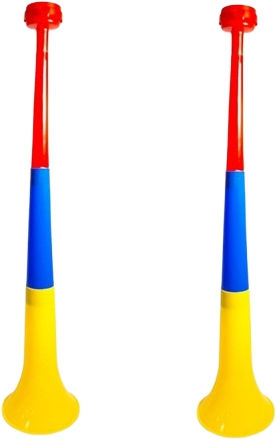 Set Zwei Tricolor-Hörner Stadionhörner Partys Veranstaltungen