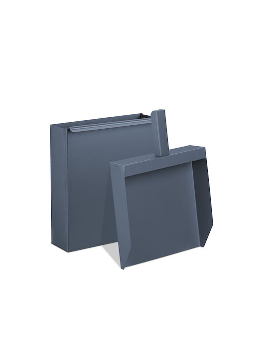 Metallic Ashtray Short Handle Dark Gray