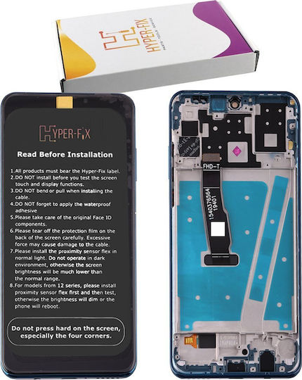 Hyper Fix Screen with Touch Mechanism and Frame for Huawei P30 Lite 2020 New Edition (Blue)