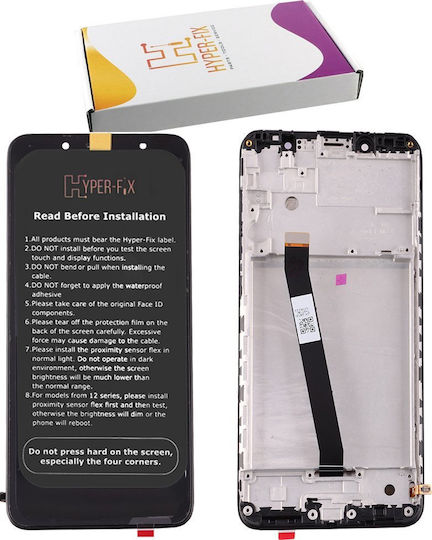 Hyper Fix Screen with Touch Mechanism and Frame for Xiaomi Redmi 7A (Black)