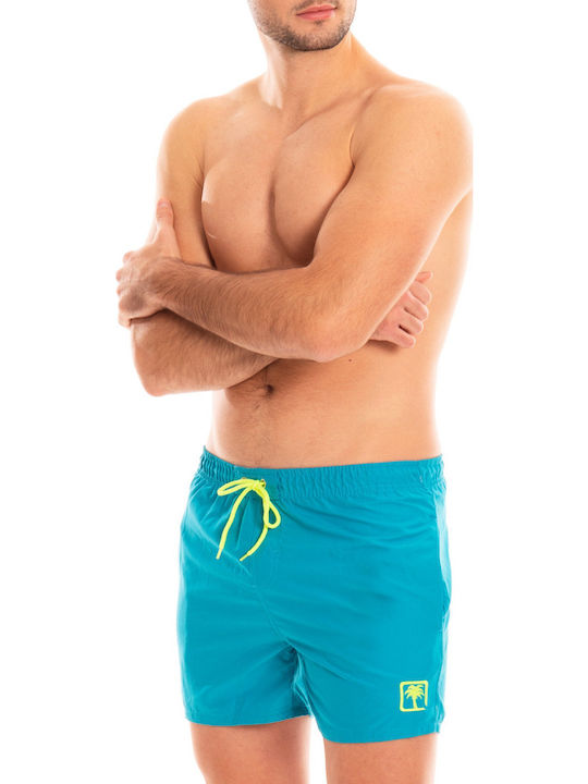 Costume De Baie Bărbați Pantaloni Scurți Albastru Deschis