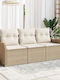 Tree-Seater Sofa Outdoor Rattan with Pillows 55x62x69cm