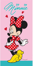 Παιδική Πετσέτα Θαλάσσης Minnie Love Ροζ Disney Borea Polyester 70x140