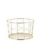 Relaxdays Fruitieră Metalic Auriu 13x21.5buc