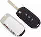 Foldable Car Key Shell with Blade with 3 Buttons for Renault