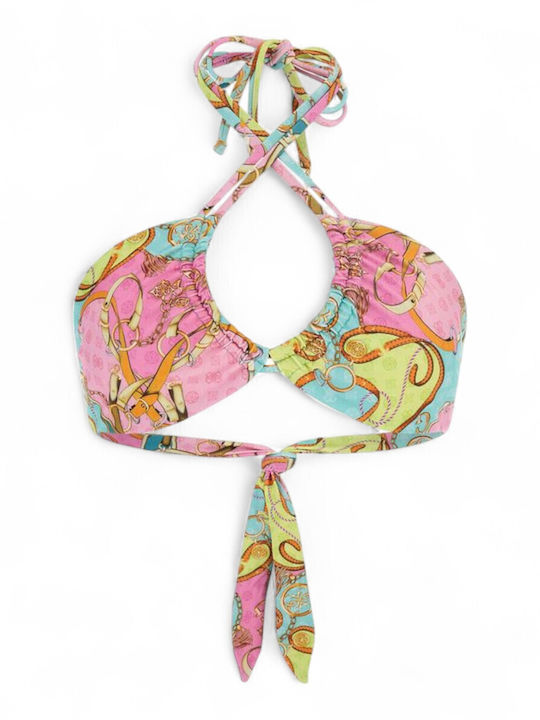 Padded Triangle Bikini Top Beige