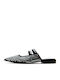 Viola 16 Suede Mules with High Heel in Silver Color