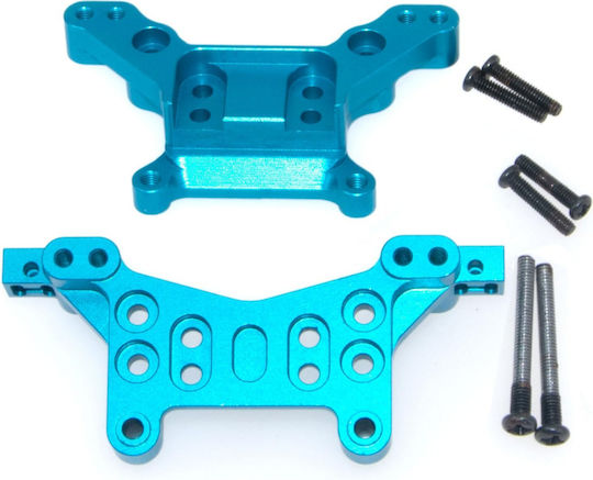 Protonrc Shock Tower Part Compatible Mjx Hyper Go 16207 16208 16209 16210 H16bm H16gt H16dr H16 1/16 RC Car Front Rear Shocks Mount Aluminum Alloy Metal Upgrade 2 Pieces Blue