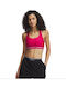 Crossback Mid Bra Women's Bra without Padding Fuchsia, White