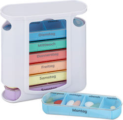 7-day Pill Organizer 4 Compartments Multicolor 13.5 X 11.5 X 4.5 Cm